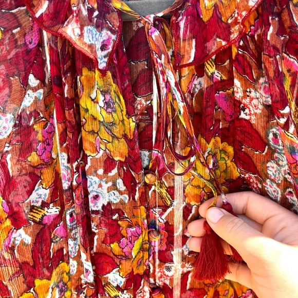 JOHNNY WAS Micah Peasant Blouse - Picture 5 of 10